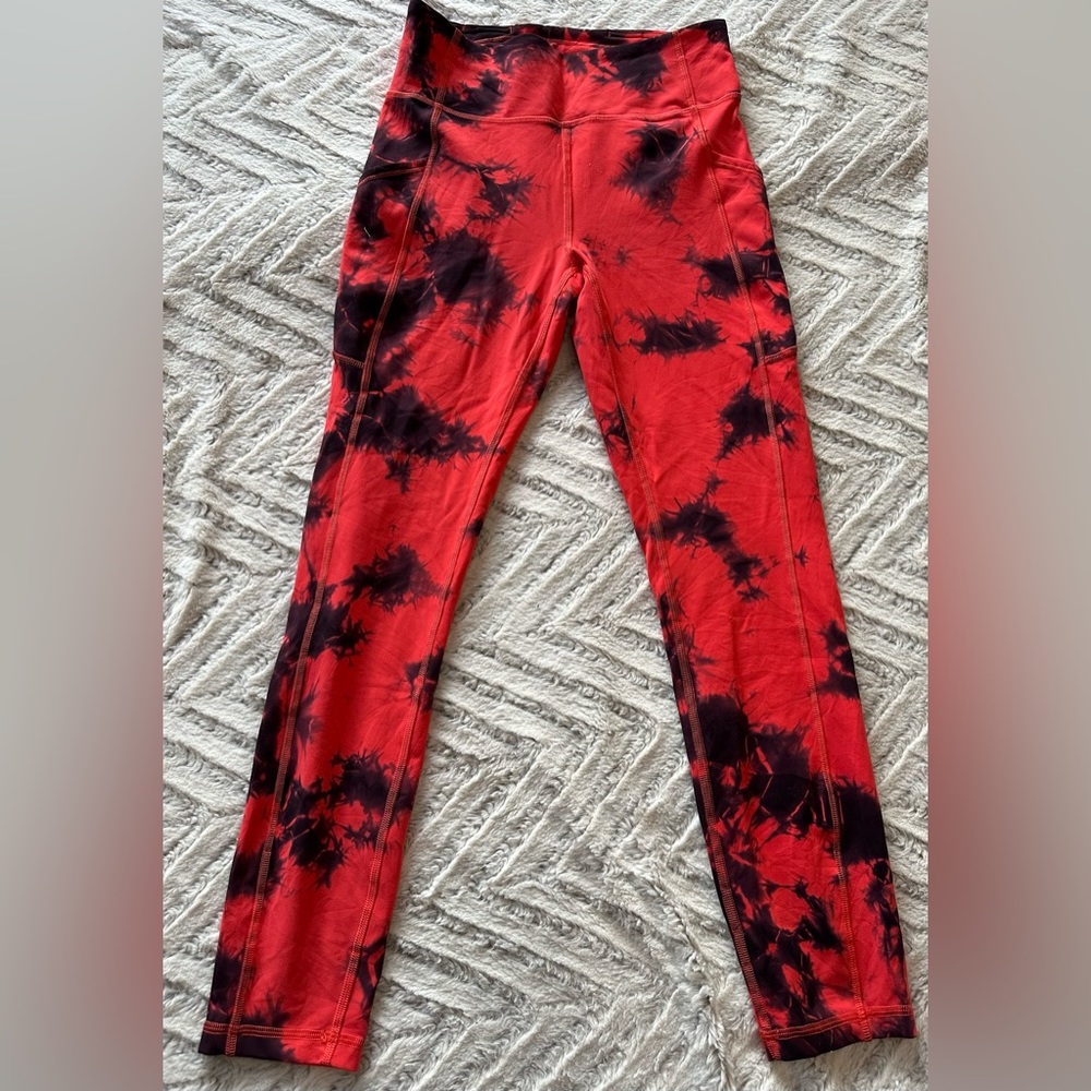 Lululemon Invigorate High Rise Tight 25" Women's Size 6 Small Tie Dye Carnation